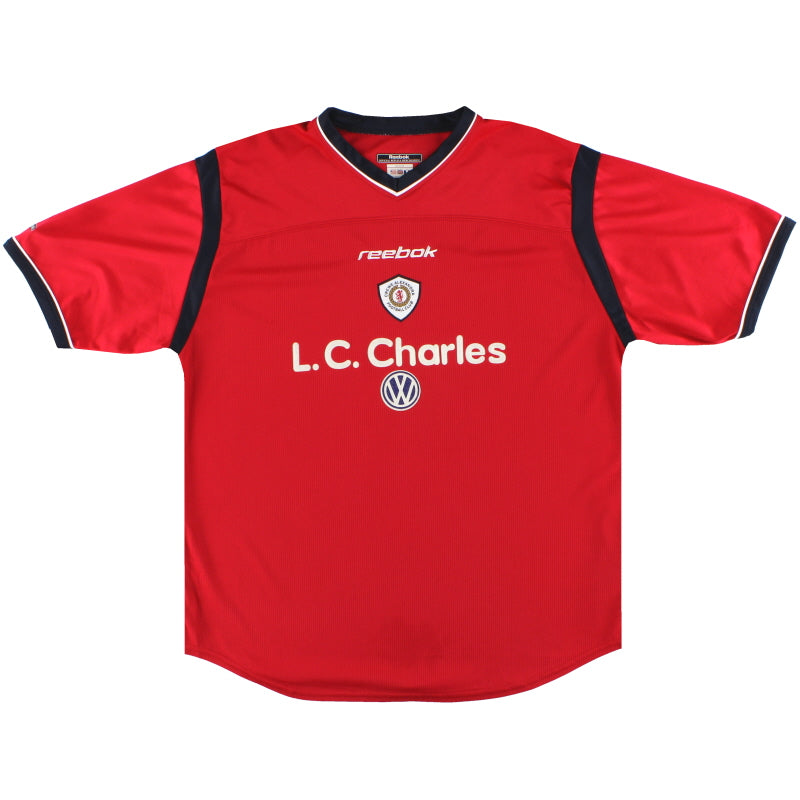 2001-02 Crewe Alexandra Reebok Home Shirt L Football Shirt