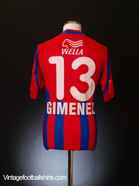 2001-02 FC Basel Home Shirt Gimenez #13 S Football Shirt