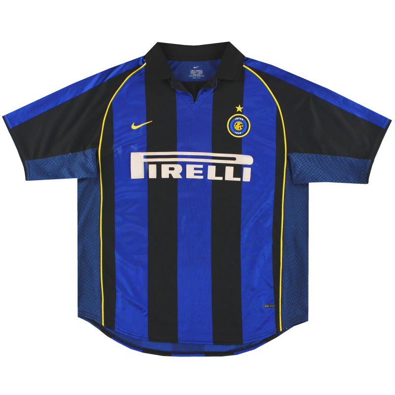 2001-02 NIKE Inter Milan  shirt インテル 2001-02 Inter Milan Nike Home Shirt L | Vintage Football Shirts