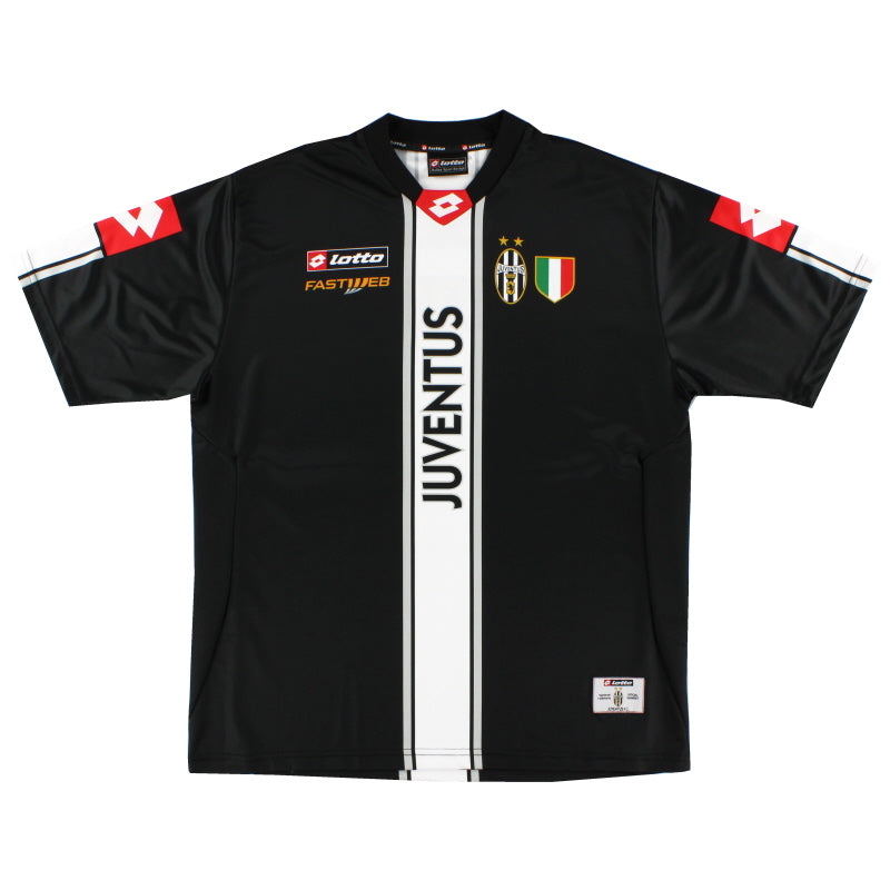 ユヴェントス lotto トレーニング ユニフォーム 00-01 XL 黒 2001-02 Juventus Training Shirt XXL | Vintage Football Shirts