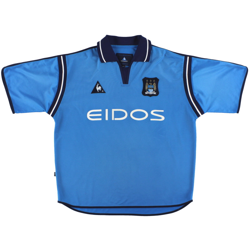 2001-02 Manchester City Le Coq Sportif Home Shirt L Football Shirt