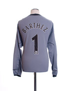 2001-02 Manchester United Centenary GK Shirt Barthez #1 L/S L Goalkeeper Shirt