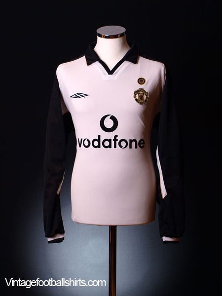 2001-02 Manchester United Centenary Reversible Away Shirt L/S M Football Shirt