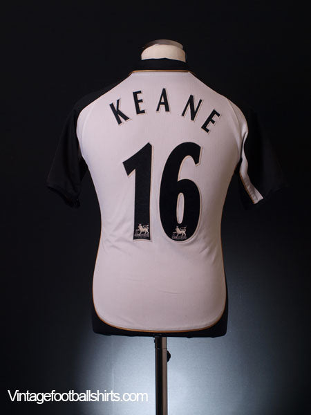 2001-02 Manchester United Centenary Reversible Away Shirt Keane #16 S Football Shirt