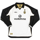 2001-02 Manchester United Umbro Centenary Reversible Away Shirt L/S L Football Shirt