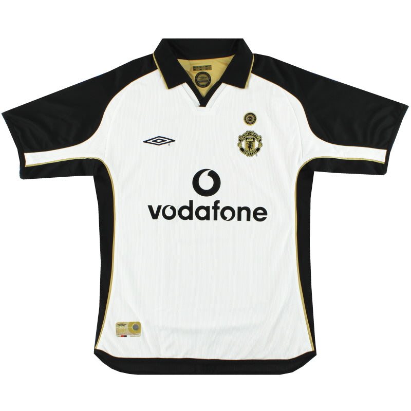 2001-02 Manchester United Umbro Centenary Reversible Away Shirt *Mint* M Football Shirt
