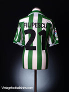 2001-02 Real Betis Match Issue Home Shirt Filipescu #21 *BNWT* XL Football Shirt