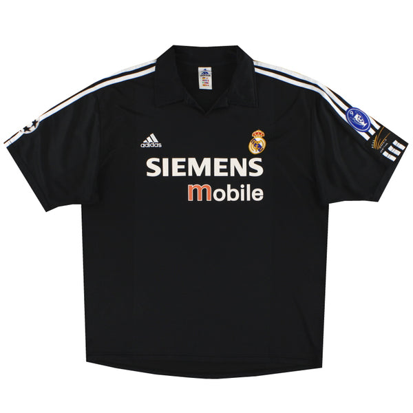 adidas Real Madrid シャツ SIEMENS mobile 2003 2004 Black #7 Siemens Mobile Real Madrid Soccer Futbol Jersey