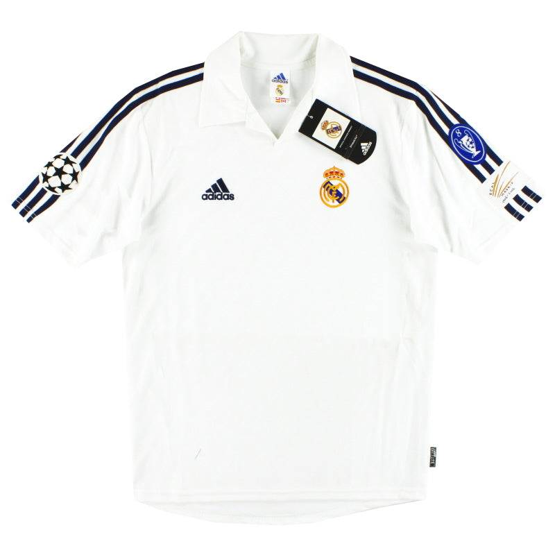 2001-02 Real Madrid adidas Champions League Centenary Home Shirt *w/tags* S Football Shirt