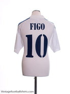 2001 Real Madrid Centenary Home Shirt Figo #10 M Football Shirt