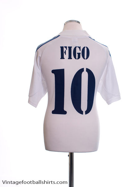 2001 Real Madrid Centenary Home Shirt Figo #10 M Football Shirt
