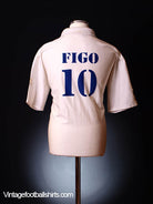 2001-02 Real Madrid Centenary Home Shirt Figo #10 XL Football Shirt