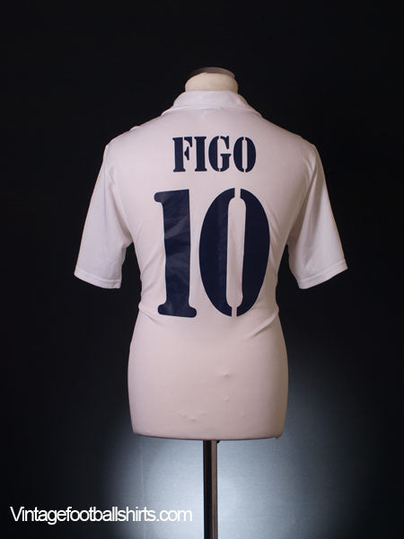 2001-02 Real Madrid Centenary Home Shirt Figo #10 S Football Shirt