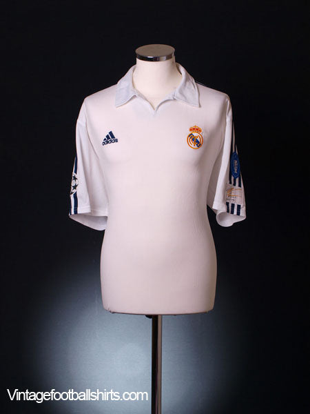 2001-02 Real Madrid CL Centenary Home Shirt M Football Shirt