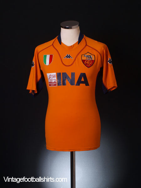 2001-02 Roma Goalkeeper Shirt L Football Shirt