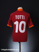 2001-02 Roma Home Shirt Totti #10 S Football Shirt