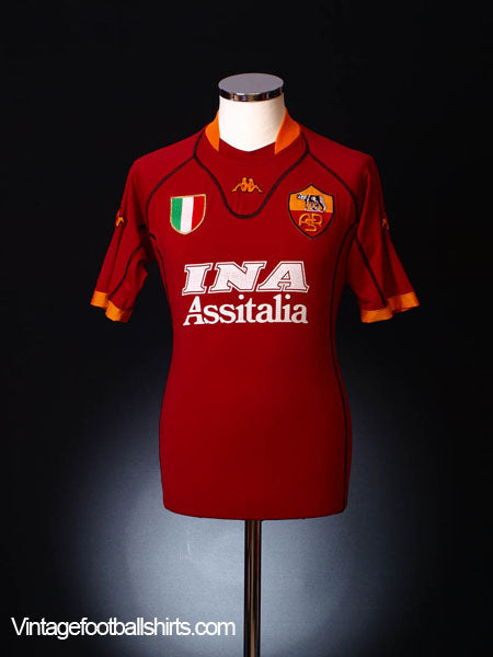 2001-02 Roma Home Shirt XL Football Shirt
