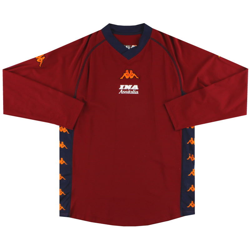 2001-02 Roma Kappa Training Shirt L/S *As New* L Training Shirt