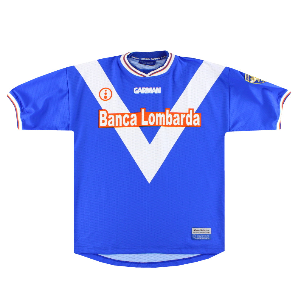 2001-02 Brescia Garman Home Shirt #8 XL | Vintage Football Shirts