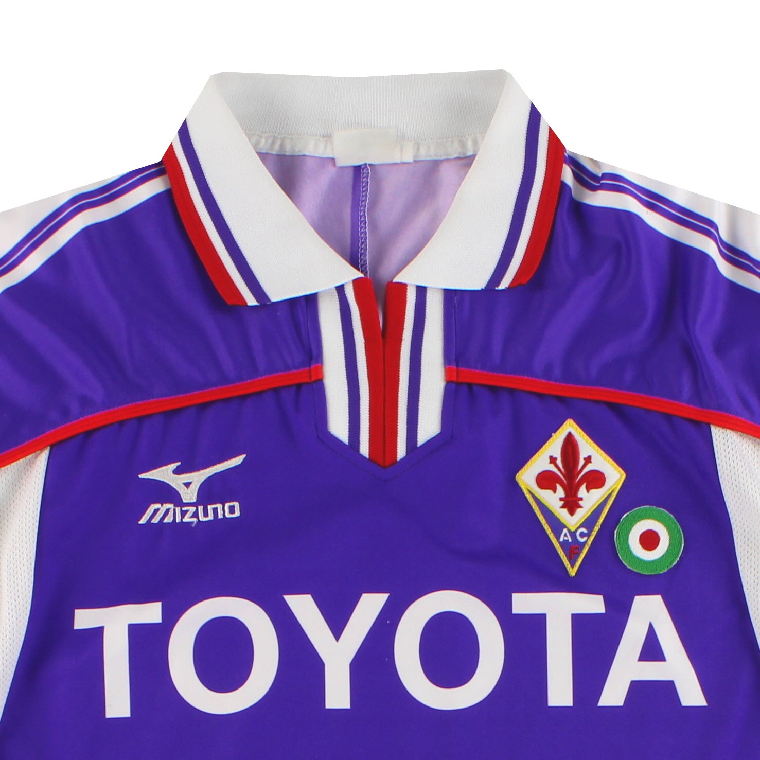 MIZUNO フィオレンティーナ ユニフォーム TOYOTA Lサイズ 2001-02 Fiorentina Mizuno Home Shirt L 62FI102 | Vintage Football
