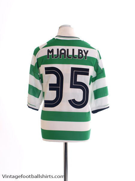 2001-03 Celtic Home Shirt Mjallby #35 XXL Football Shirt