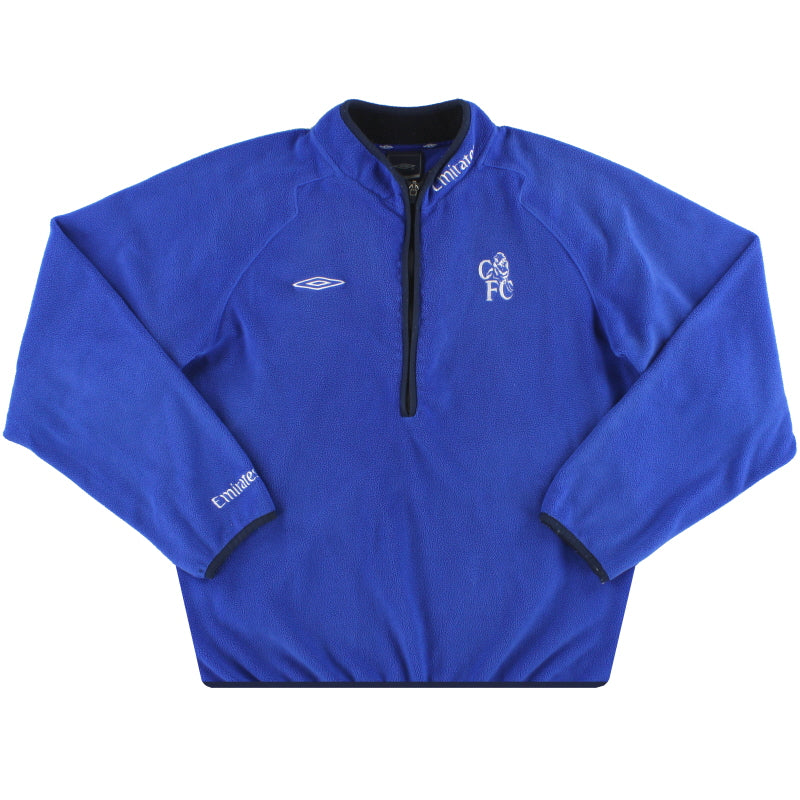 2001-03 Chelsea Umbro 1/2 Zip Fleece Top L Football Shirt