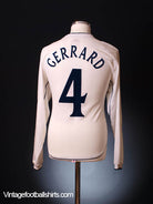 2001-03 England Home Shirt Gerrard #4 L/S L Football Shirt