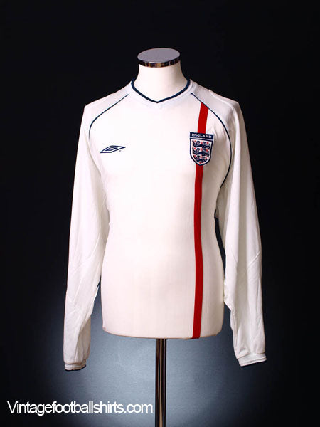 2001-03 England Home Shirt L/S XXL Football Shirt