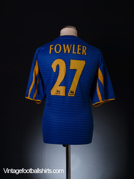 2001-03 Leeds Away Shirt Fowler #27 XL Football Shirt