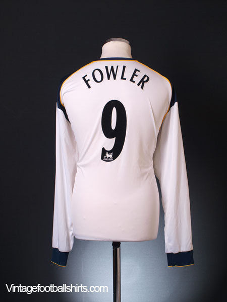 2001-03 Liverpool Away Shirt Fowler #9 L/S XL Football Shirt