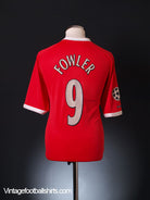 2001-03 Liverpool European Shirt Fowler #9 XL Football Shirt