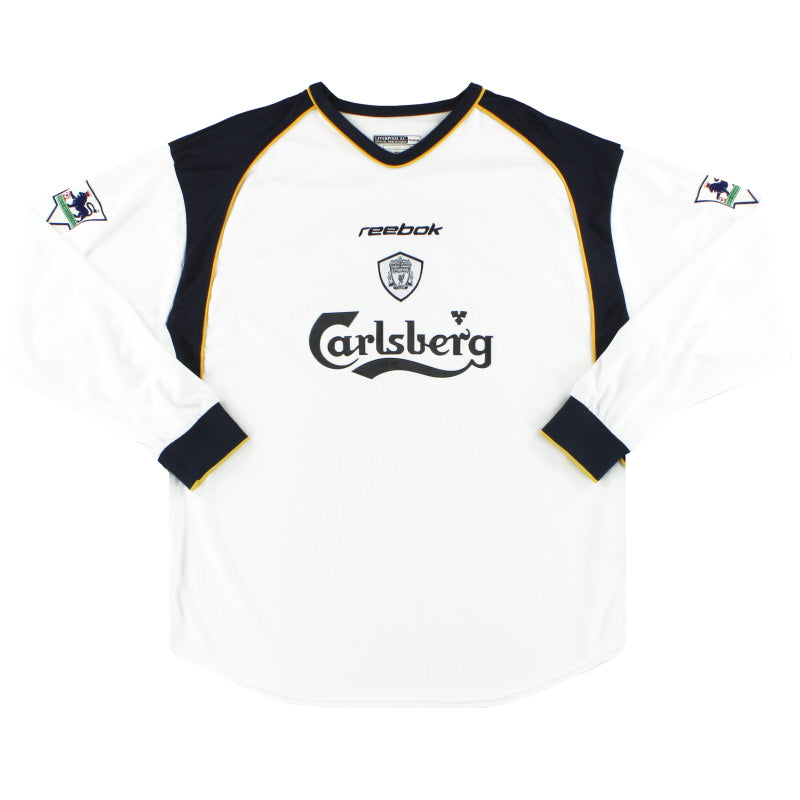 2001-03 Liverpool Reebok Away Shirt L/S *Mint* L Football Shirt