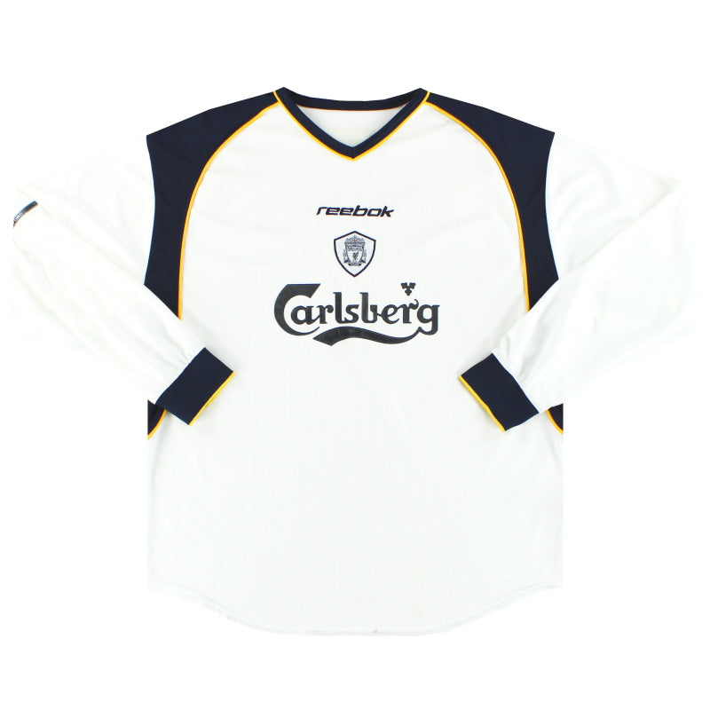 2001-03 Liverpool Reebok Away Shirt L/S L Football Shirt