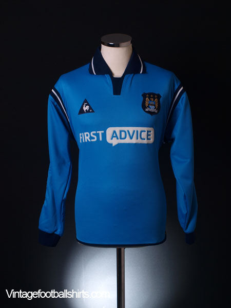 2001-03 Manchester City Home Shirt L/S S Football Shirt