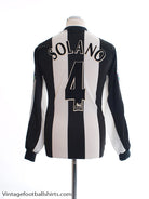 2001-03 Newcastle Home Shirt Solano #4 L/S M Football Shirt