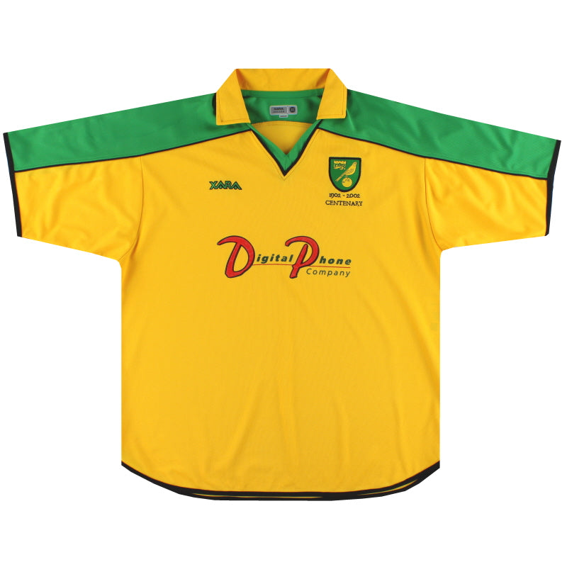 2001-03 Norwich City Xara Centenary Home Shirt M | Vintage