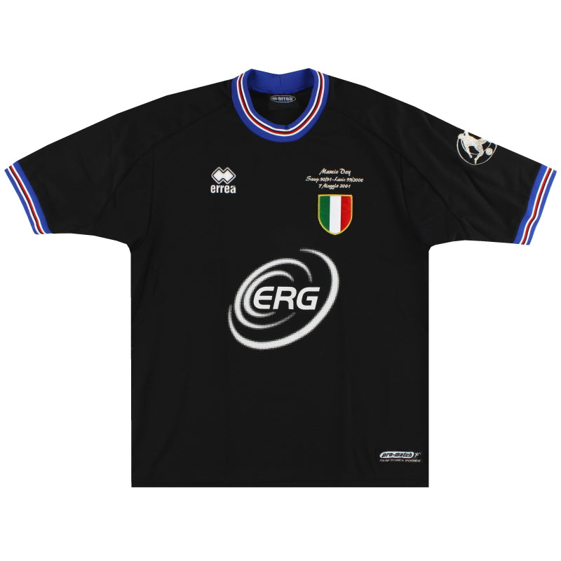 2001 Sampdoria Errea 'Mancio Day' Shirt *Mint* L Football Shirt