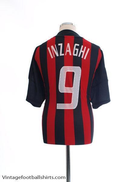 2002-03 AC Milan Home Shirt Inzaghi #9 XL Football Shirt