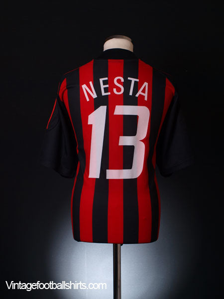 2002-03 AC Milan Home Shirt Nesta #13 XL | Vintage Football Shirts