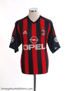 2002-03 AC Milan Home Shirt XL Football Shirt