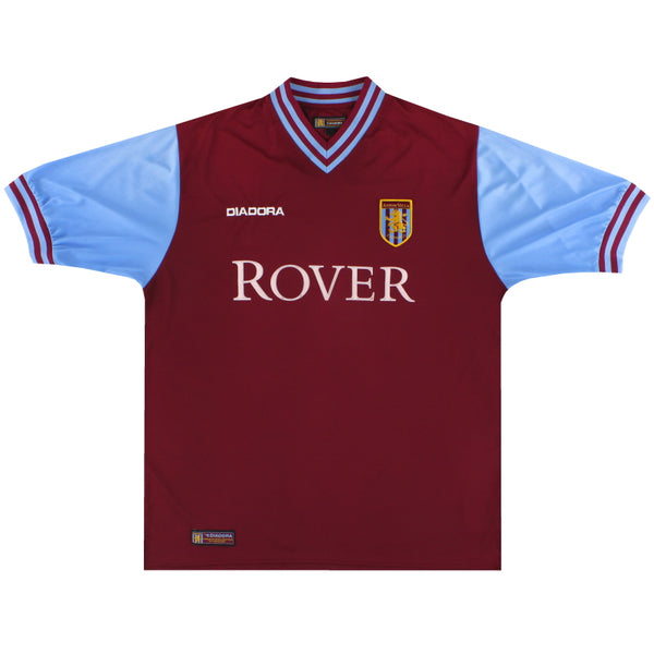 2002-03 Aston Villa Diadora Home Shirt XL | Vintage Football Shirts