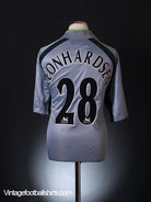 2002-03 Aston Villa Match Issue Third Shirt Leonhardsen #28 L Football Shirt