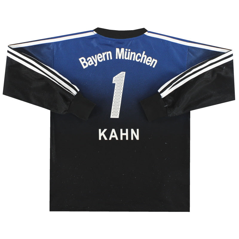 2002-03 Bayern Munich adidas Goalkeeper Shirt Kahn #1 XL.Boys Football Shirt