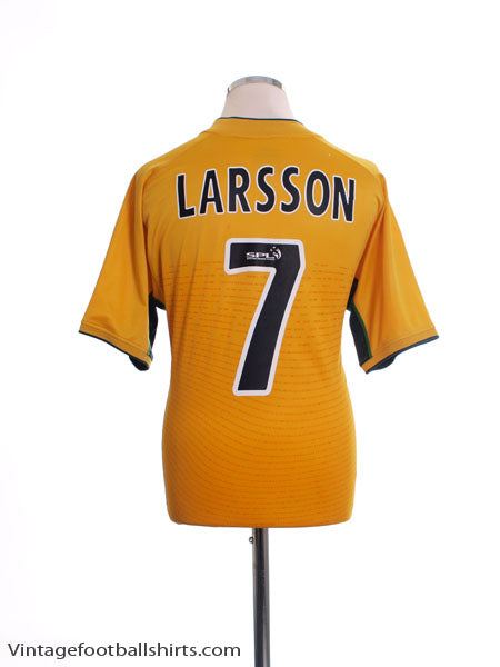 2002-03 Celtic Away Shirt Larsson #7 L Football Shirt