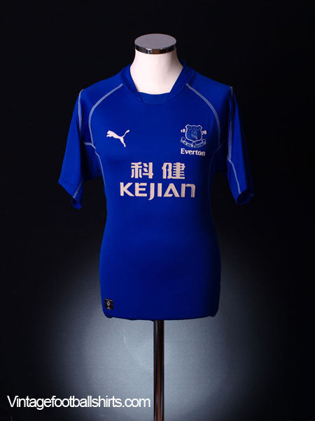 2002-03 Everton Home Shirt L.Boys Football Shirt