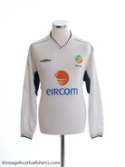 2002-03 Ireland Away Shirt L/S L Football Shirt