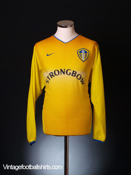 2002-03 Leeds Away Shirt L/S L Football Shirt
