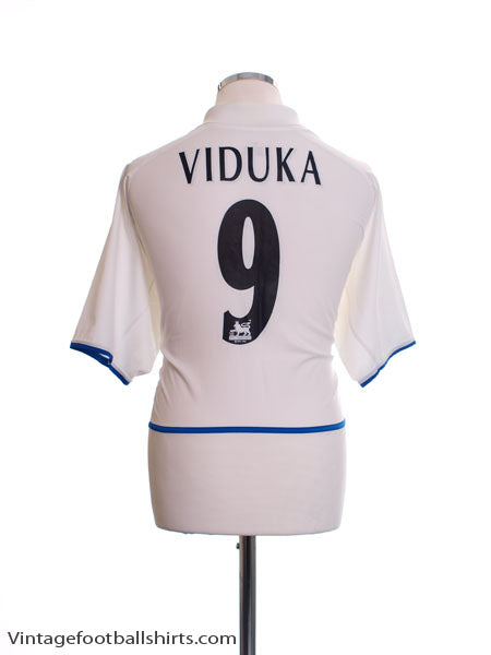 2002-03 Leeds Home Shirt Viduka #9 L Football Shirt