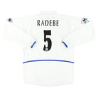 2002-03 Leeds Nike Home Shirt Radebe #5 L/S L Football Shirt