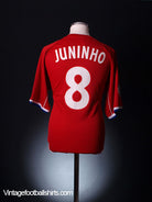 2002-03 Lyon CL Match Issue European Shirt Juninho #8 L Football Shirt
